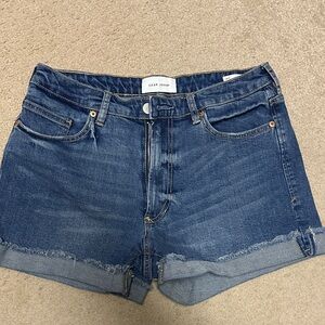 Dear John Dark Blue Rolled Cuff Denim Shorts